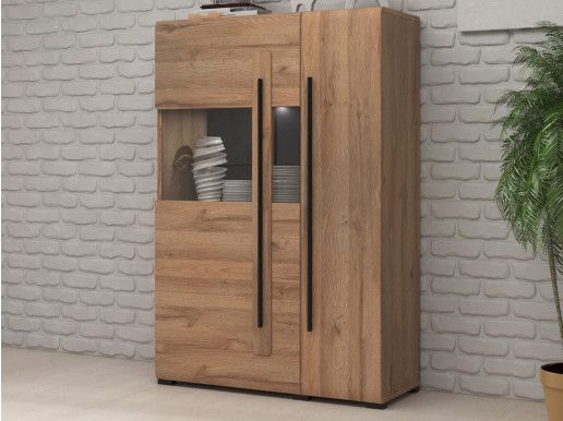 Buffet/bahut TULIO 2 portes chêne grandson avec led