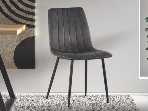 Chaise WILLO velours gris