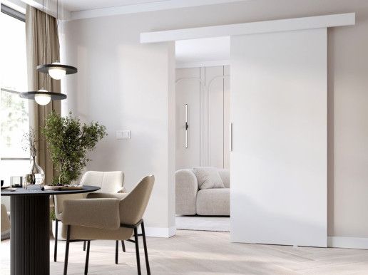 Porte coulissante CLENATO 106 cm blanc