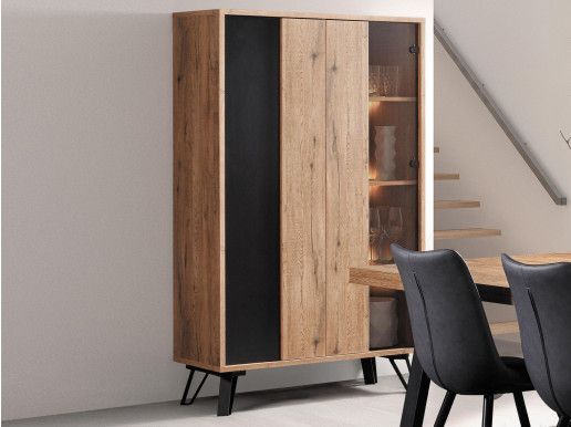 Vitrine XENA 2 portes chêne scarlet