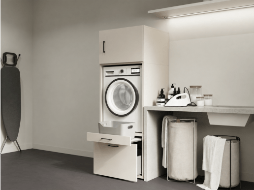 Meuble WASHING 1 machine cachemire avec 1 surmeuble