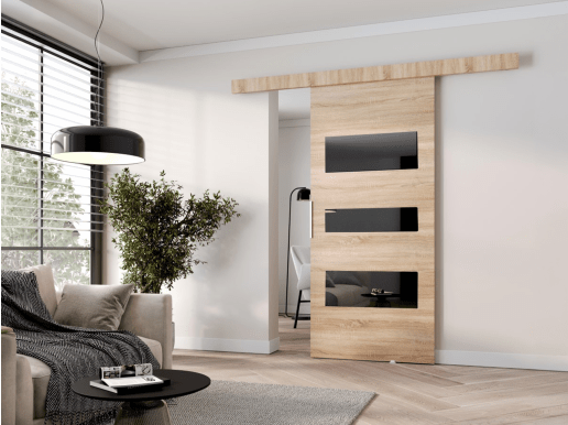 Porte coulissante CORWEL 86 cm sonoma
