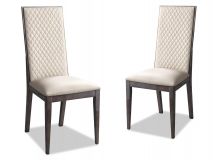 Lot de 2 chaises MEDOU DELUXE chêne vintage/gris soie