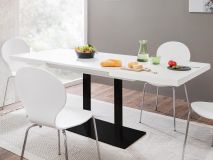 Table à manger extensible QUADRI 120 cm blanc/noir