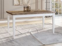 Table repas extensible EVOCO 160 > 240 cm chêne ribbec/blanc