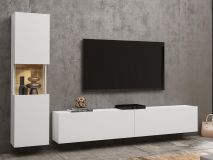 Mur tv-hifi AVATAR 3 portes blanc sans led