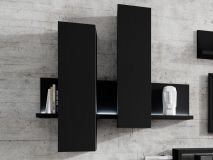 Armoire murale BOTSWANA 2 portes noir mat