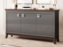 Buffet/bahut TIROSA 3 portes anthracite brillant