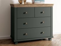 Commode EVOCO 4 tiroirs vert