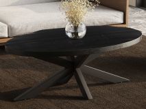 Table basse ovale MASTIFF mangolia noir