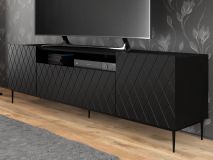 Meuble tv-hifi DINA II 3 portes 193 cm noir