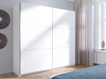 Armoire ARSENIC 2 portes 201 cm blanc sans miroir