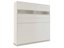 Lit mural escamotable CONCEPTION PRO 140x200 cm cachemire (horizontal) avec surmeuble