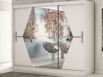 Armoire BOLIVAR 3 portes coulissantes 250 cm blanc