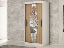 Armoire BOLIVAR 2 portes coulissantes 120 cm blanc/sonoma