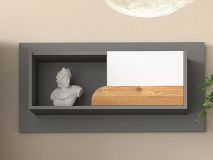 Armoire murale CARINO 100 cm graphite/blanc