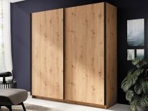 Armoire GONZOLA 2 portes 150 cm chêne artisan sans miroir