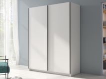 Armoire GONZOLA 2 portes 150 cm blanc sans miroir