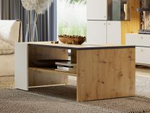 Table basse MODO 115 cm chêne artisan/blanc