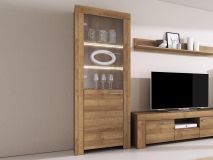 Colonne SKYLINE 2 portes chêne riviera avec led