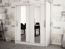 Armoire POLETTE 2 portes coulissantes 150 cm blanc