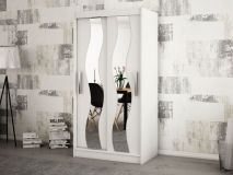 Armoire SEWITE 2 portes coulissantes 100 cm blanc