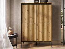 Armoire TRAINING 4 portes chêne artisan