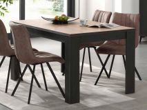 Table repas rectangulaire LODU 180 cm carbon/bois marin