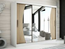 Armoire WAVRE 3 portes coulissantes 250 cm blanc/sonoma