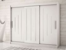 Armoire YORKNEW 3 portes coulissantes 250 cm blanc