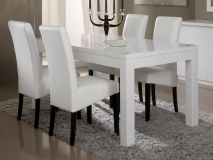 Table repas ROMEO 190 blanc laque