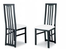 Lot de 2 chaises ROMEO noir/blanc