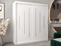 Armoire YORKNEW 2 portes coulissantes 180 cm blanc