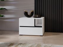 Chevet CROSSAIR 2 tiroirs blanc