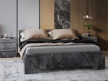 Lit INDIRA 160x200 cm ardoise colorée