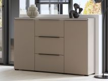 Buffet/bahut TANAMALO 2 portes 3 tiroirs cachemire