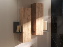 Armoire murale BOTSWANA 2 portes anthracite/chene ribbec