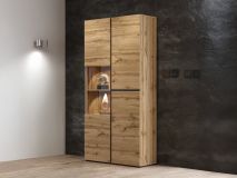 Vitrine CROSSAIR 3 portes chêne wotan