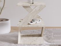 Table d'appoint ALBION 30 cm travertin