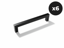 Lot de 6 poignées WASHING noir