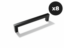 Lot de 8 poignées WASHING noir