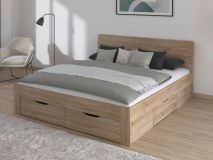 Lit FLASH 180x200 cm chêne sonoma avec tiroirs