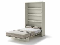 Lit mural escamotable CONCEPTION PRO 120x200 cm cachemire (vertical) avec matelas