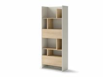 Armoire bureau CONCEPTION PRO 1 porte 1 tiroir cachemire/chêne nagano