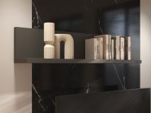 Etagère murale BOTSWANA 150 cm anthracite/chêne ribbec