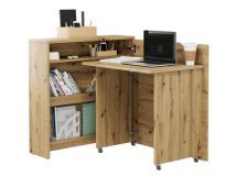 Bureau escamotable CONCEPTION SLIM chêne artisan droite