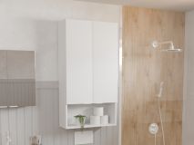 Armoire murale LAURA 2 portes blanc mat