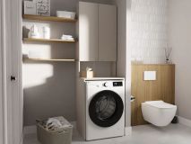 Armoire pour machine à laver LAURA 2 portes cachemire