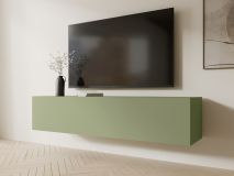 Meuble tv-hifi KINGSTON 1 porte battante 140 cm avocat