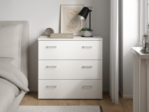 Commode SPACIO 3 tiroirs blanc